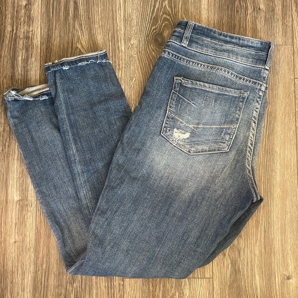 BKE navy blue jeans skinny size 30X31.5 #denim #distressed